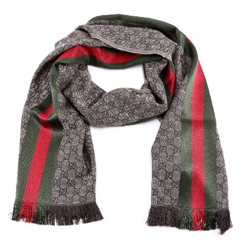 gg jacquard knitted scarf.